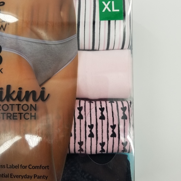 Black Bow Bikini Tagless Panty 8 Pack NWT - Picture 7 of 8